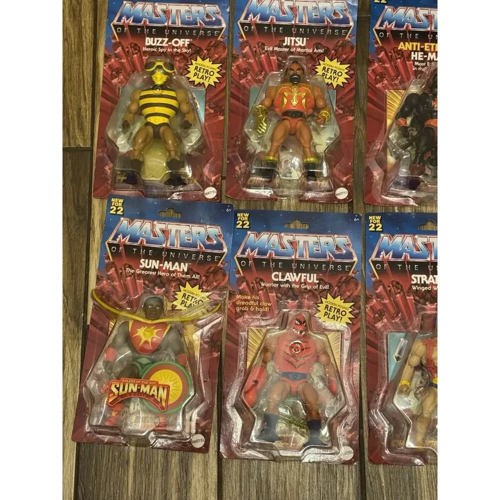 NEW Mattel MOTU Retro Lot Of 9 & Land Shark Mosquitor Horde Trooper Anti Eternia